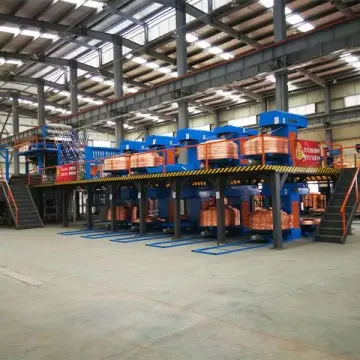 6000 tons Φ 12.5 mm - Φ 30 mm copper rod casting line